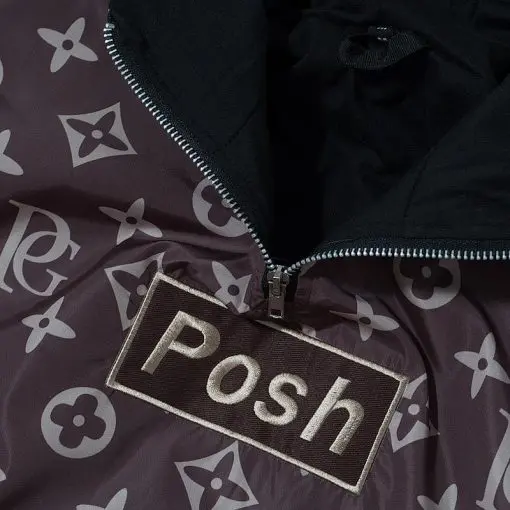 POSH Posh LV_SPRM Windbreaker Hoodie Jacket Brown 2XL - Image 3