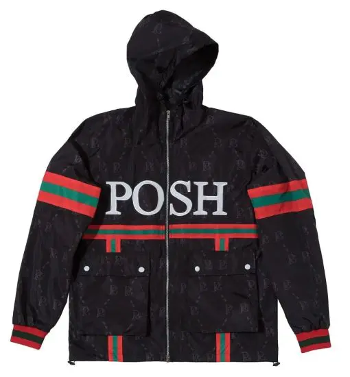 POSH Posh PG Windbreaker Full Zip Jacket Black  2XL