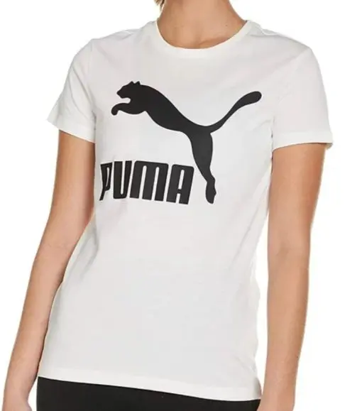 PUMA Womens Plus Size Classics Tee S Puma White