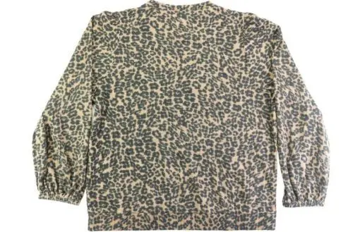 Riley & Rae Women's Animal Print Waffle Pullover Sweater S - Image 3