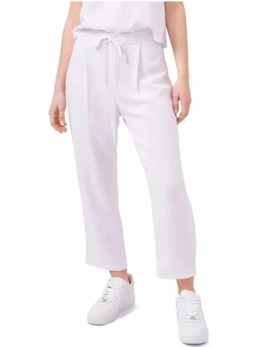 RILEY&RAE Womens White Pleated Tie Straight leg Pants XS