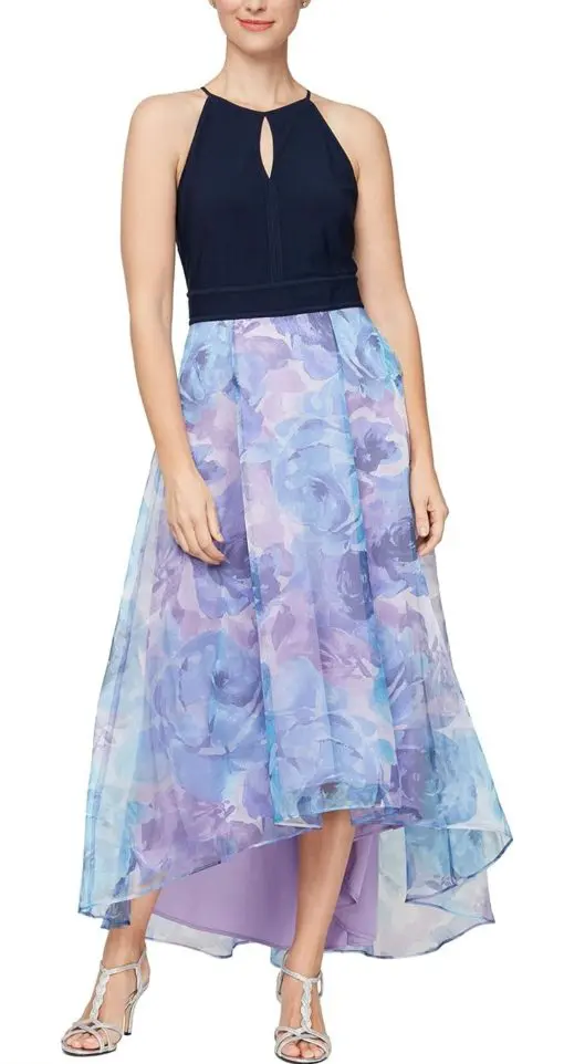 S.L. Fashions Women's Floral Print Skirt Dress 12