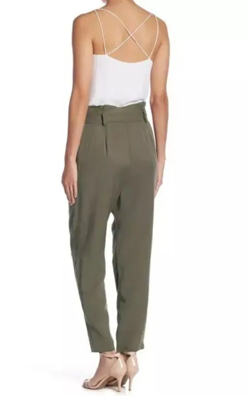 Socialite Paperbag Trousers Olive XL at HauteLook - Womens Clothing - Womens Casual Pants & Leggings XL - Image 2