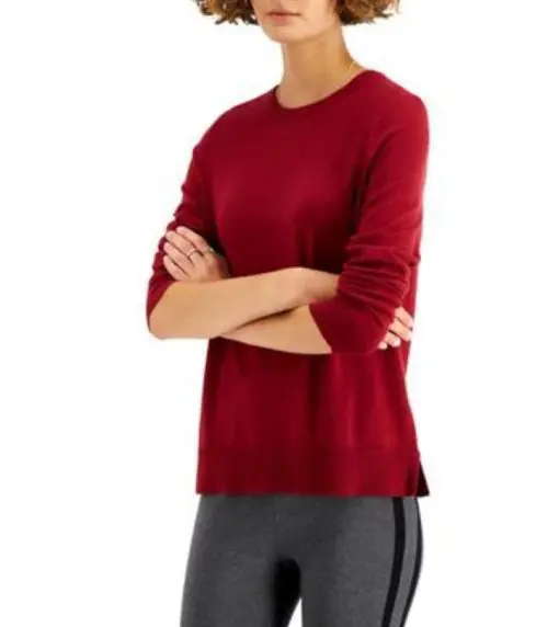 Style & Co Crewneck Sweater, Merlot XXL