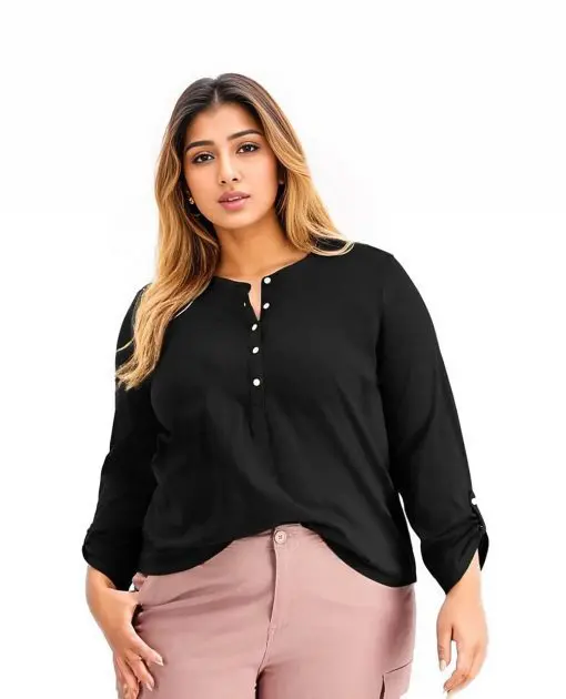 Style & Co Women's Black Blouse 3X