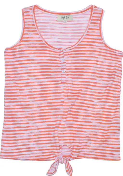 Style & Co . Women's Henley Tie Front Tank Top M