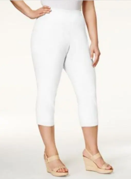 STYLE & COMPANY Womens New 0394 White Casual Pants 24W B+B