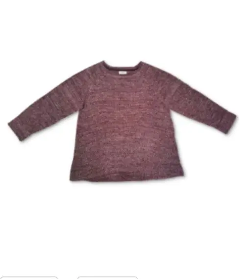 Style&co. Women S Plus Cherry Crew Neck Marl Pointelle Cuffed Sweater Size 2X