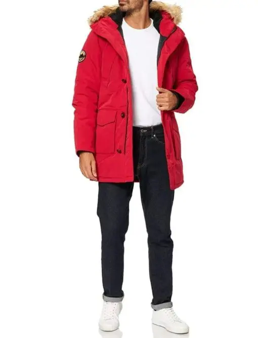 Superdry Men's Everest Parka Coat Red Size: XL - Image 2