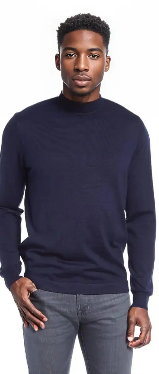 Tech-Smart Crewneck Sweater, Size 2Xl in Navy at