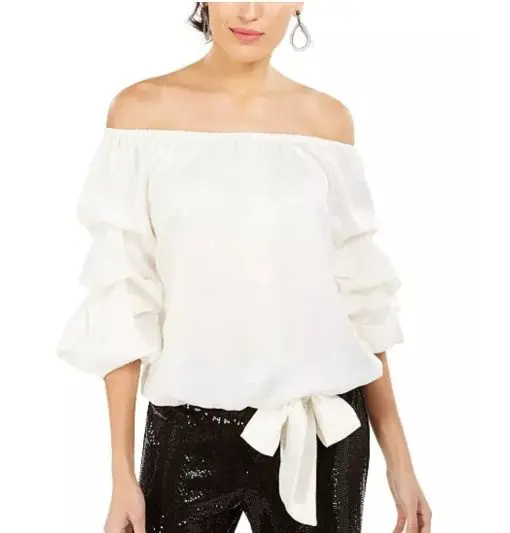 Vince Camuto Petite Puff-Sleeve Blouse 1X