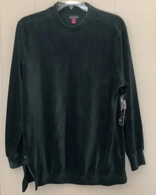 Vince Camuto Sweater Pullover green Corduroy Velour Mens NWOT. Incredibly soft new pullover S