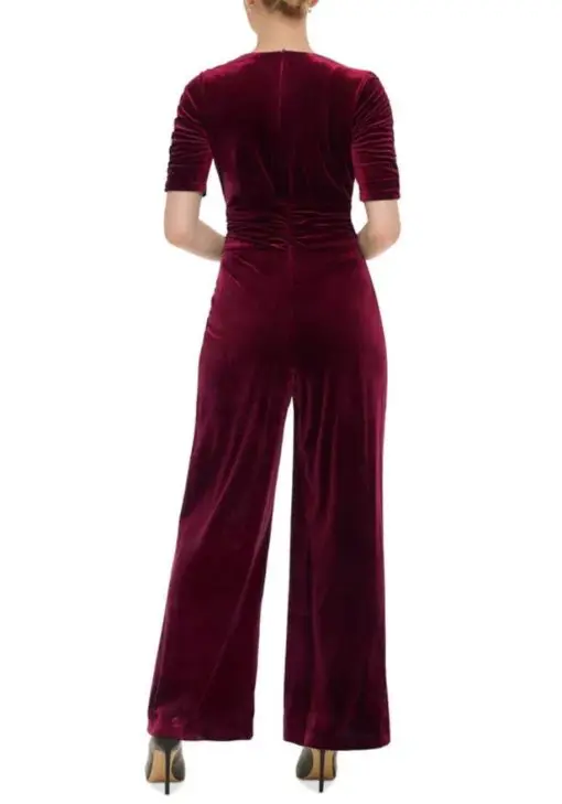 Vince Camuto Women's Velvet Twist-Front Jumpsuit 12 - Image 2