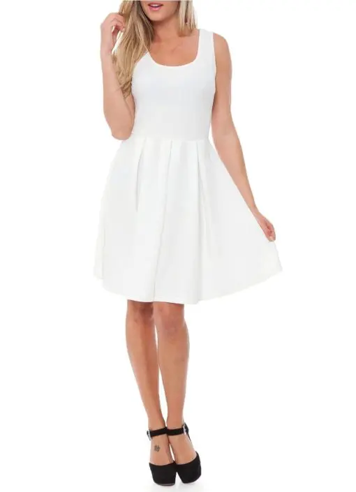 White Mark Crystal Fit & Flare

Dress, Ivory 3XL