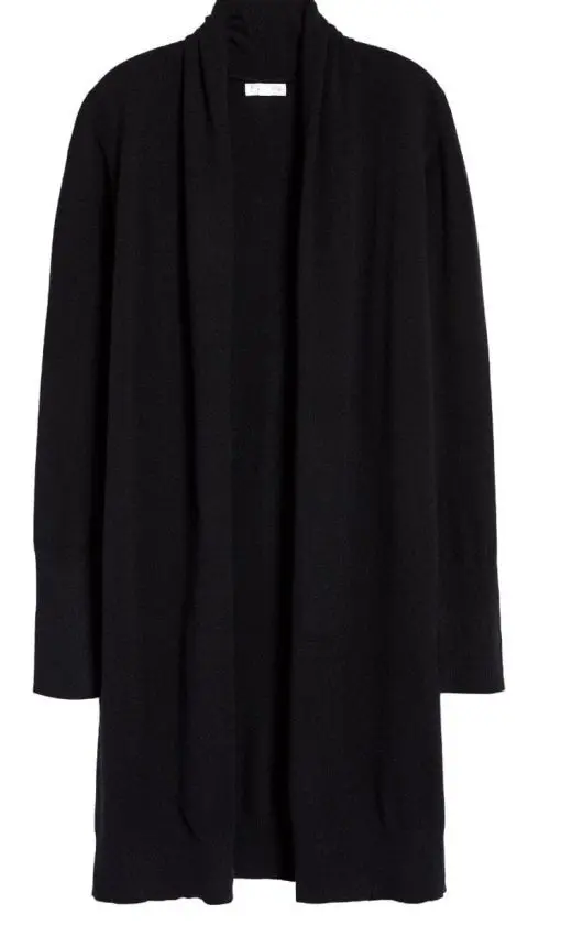 Women's Leith Cozy Long Cardigan, Size X-Small - Black