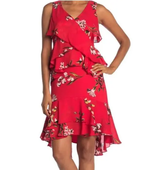 Taylor Dress Floral Print Tiered Midi Dress 6