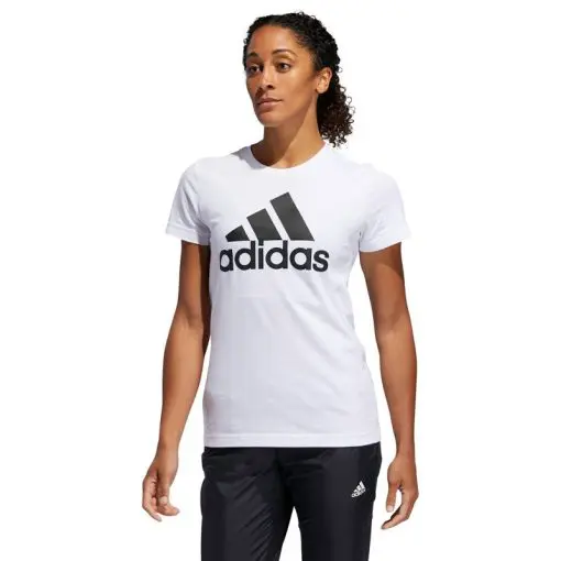 Adidas Women's Graphic Short Sleeve Crew Neck Tee in White | Size Small | S