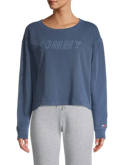 Tommy Hilfiger Sport Women's Logo Sweatshirt - Deep Blue - Size L