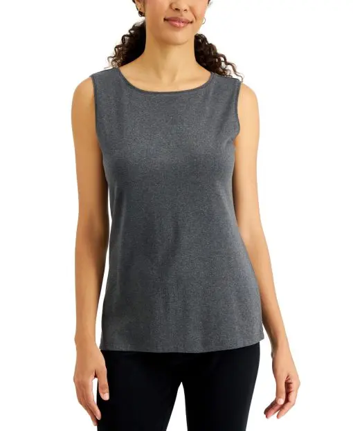 Karen Scott Cotton Scoop-Neck Top,  XS