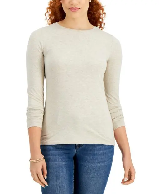 Style & Co Long-Sleeve Top,  S