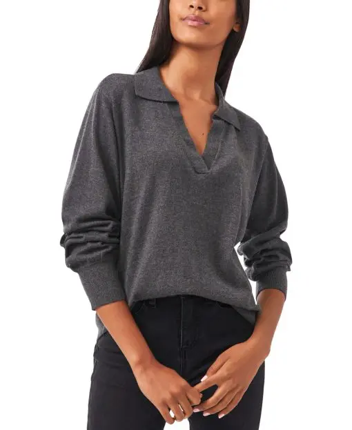 Riley & Rae V-Neck Polo Sweater  S