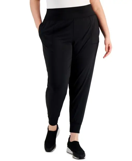 ID Ideology Plus Size Jogger Pants, - Deep Black 4X