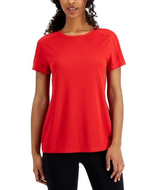 ID Ideology Women's Mesh T-Shirt Red Size XS