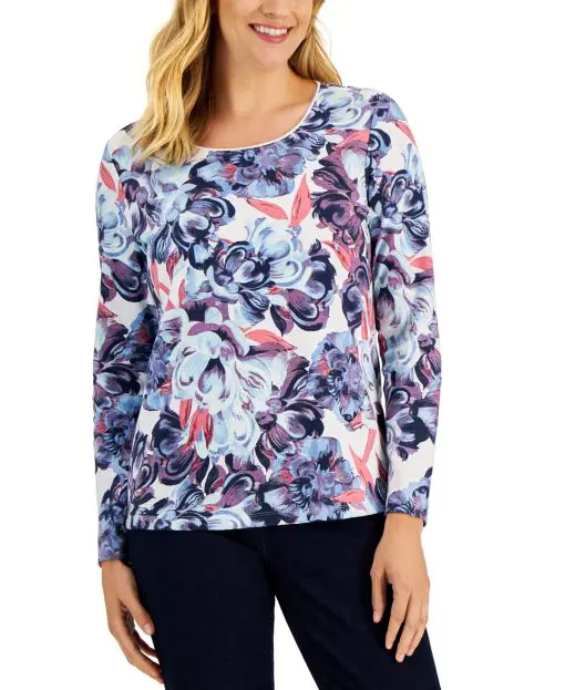 Karen Scott Women's Autumn Dream Top  XXL