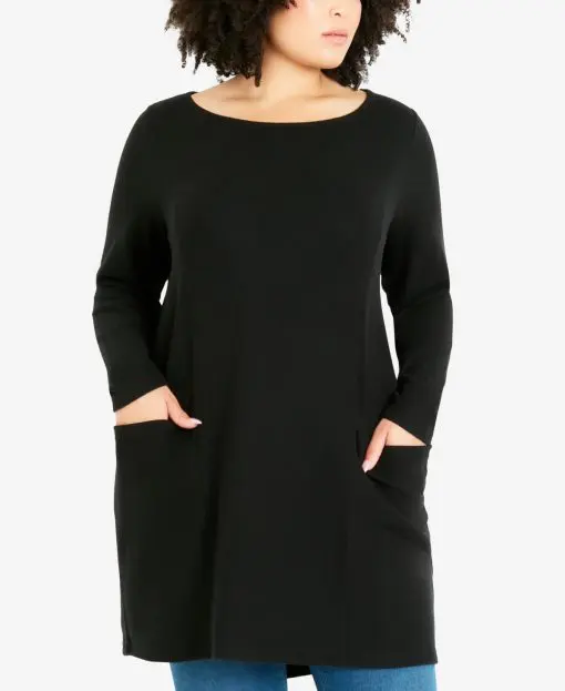 TUNIC POCKET - Black - 16 / S