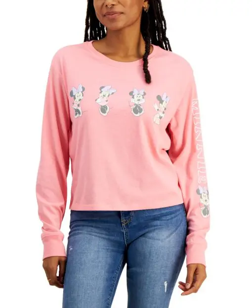 Disney Juniors' Minnie Mouse Poses Long Sleeve T-Shirt XL