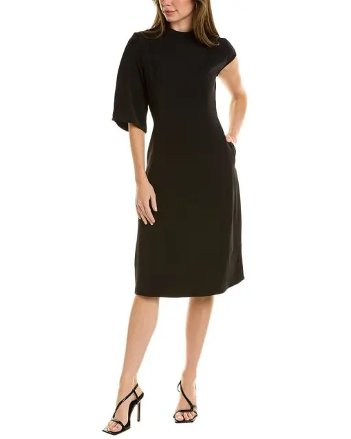 Gracia Women's One-Sleeve MIDI Dress L Black