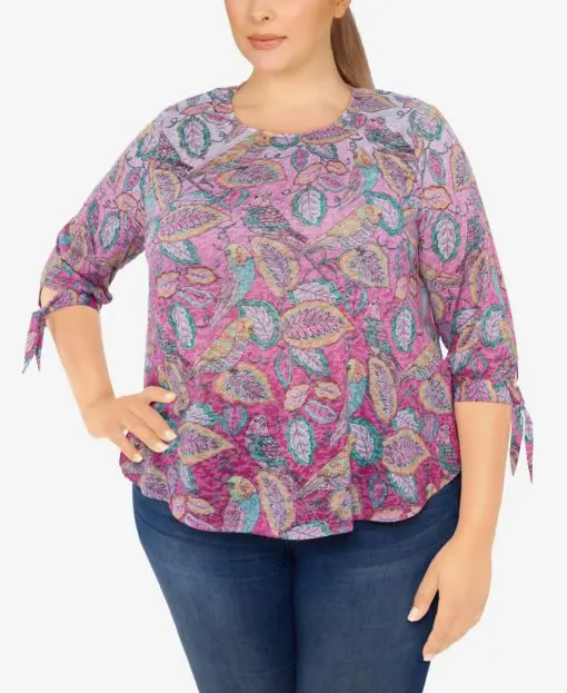 Ruby Rd Blair Women's Ruby Rd® Parakeet Top - Multi - 1X