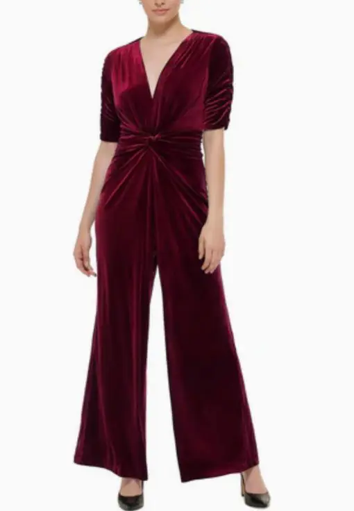 NWOT Vince Camuto Women's Velvet Knot Front Jumpsuit