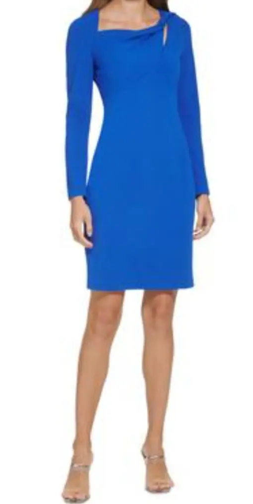 DKNY Women's Cut-Out Knee-Length Sheath Dress 12