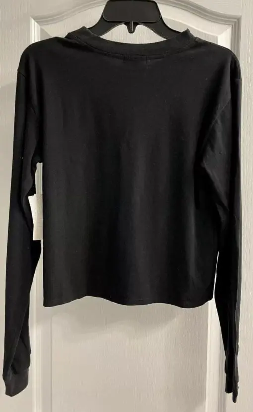 Abound Women's Long Sleeve Cropped Black T-Shir M - Image 2