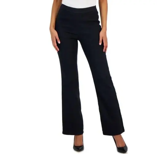 Anne Klein Womens High Rise Pull on Flared Pants 14