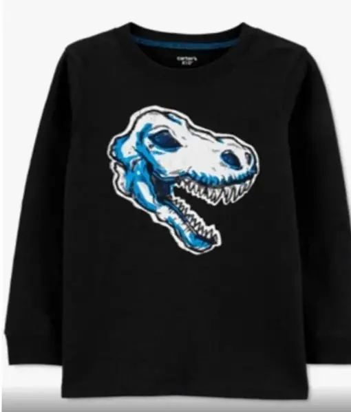 Boys 4-14 Carter's Dinosaur Slub Jersey Tee, Boy's, SIZESize: 8, Black