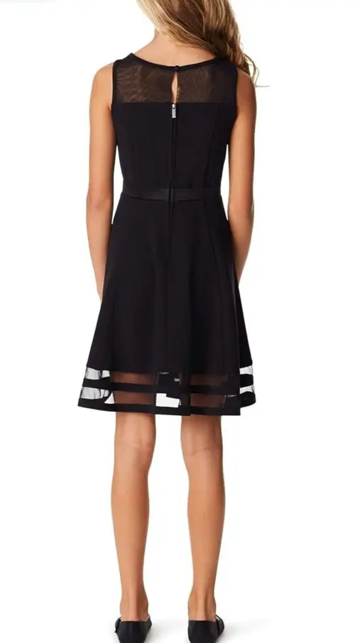 Calvin Klein Girls' Sleeveless Party Dress, Fit and Flare Silhouette, Round Neckline & Back Zip Closure 14 - Image 2