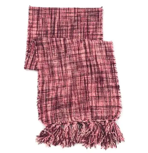 CHARTER CLUB chenille ultra soft space-dyed winter scarf wrap -WINE/BURGUNDY 1 - Image 3