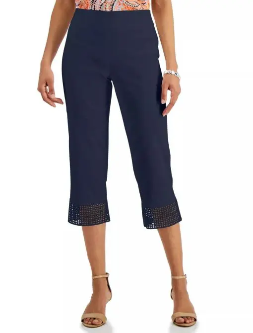 Crochet-Hem Capri Pants PS