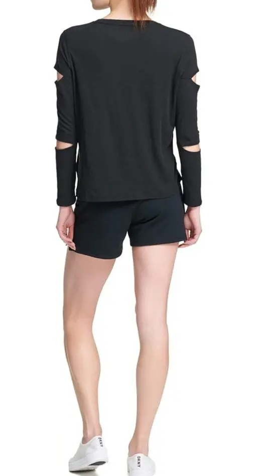 DKNY Women's Long Sleeve Cut Outs Top M - Image 2