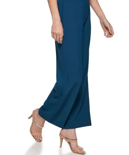 Dkny Women's Wide Leg Pants - Dark Topaz size 10 - Image 3