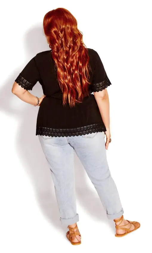 Lust Embroidered Top ?????? black Black | Womens City Chic Shirts & Blouses XXL without the cord - Image 3