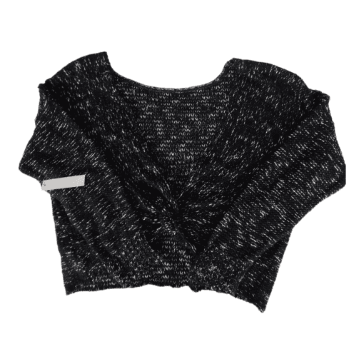 New ABOUND Women's Size M Long Sleeve Black White Twist Crop Pullover Sweater L - Image 2