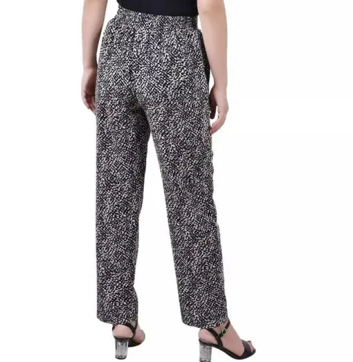 NY COLLECTION WOMENS PRINTED MID RISE STRAIGHT LEG PANTS PETITES - Image 2