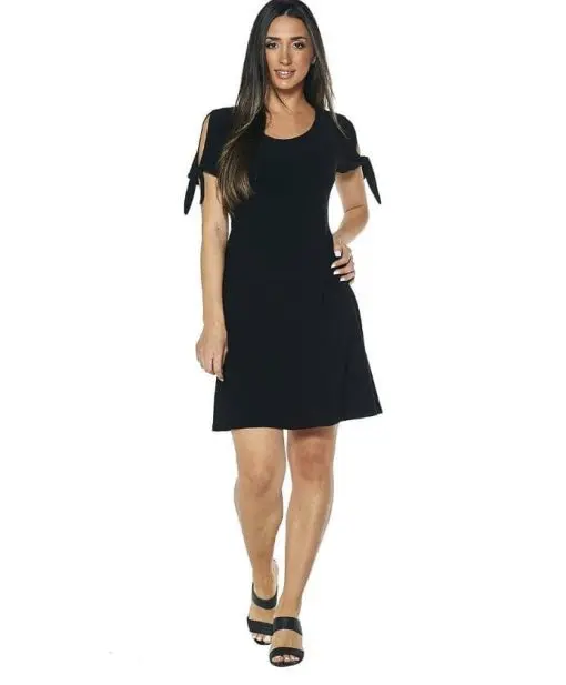 Petite MSK Short Tie Sleeve Solid Shift Dress PS