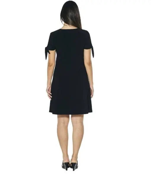 Petite MSK Short Tie Sleeve Solid Shift Dress PS - Image 3