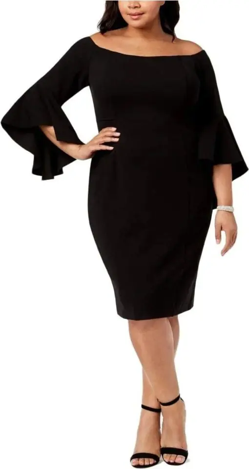 R&M RichardsWomen's Plus Bell Sleeves Cocktail Dress18W - Image 2