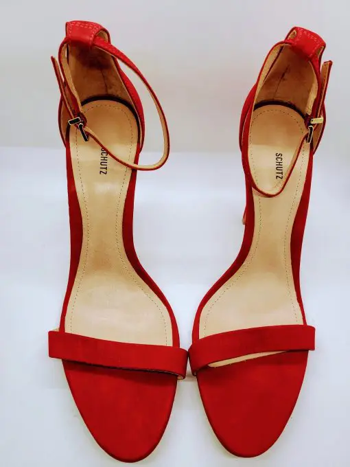 Schutz Suede Sandals - Red Sandals, Shoes 11B