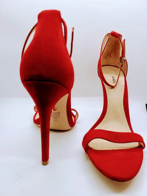 Schutz Suede Sandals - Red Sandals, Shoes 11B - Image 2